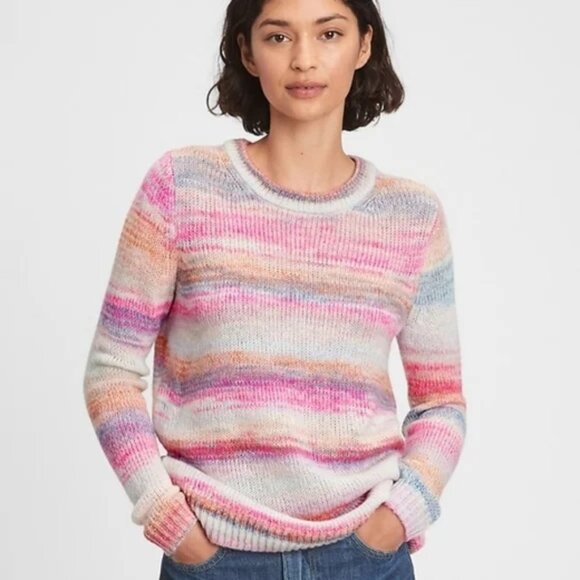 NWT Gap Forever Cozy Pink Spacedye Tunic Sweater - Picture 1 of 9